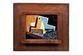 Composition cubiste, plume et encrier